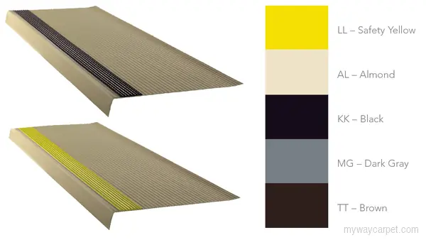Roppe Rubber Inserts (ribbed or smooth) stair accessories & coordinating components profile