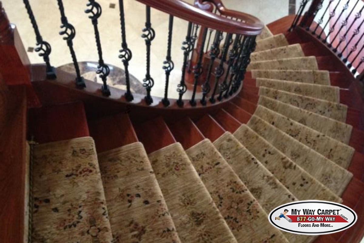 Shaw pie-cut stair runner