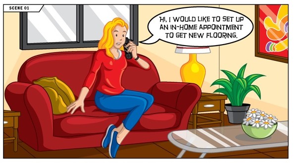 Customer calling My Way Carpet